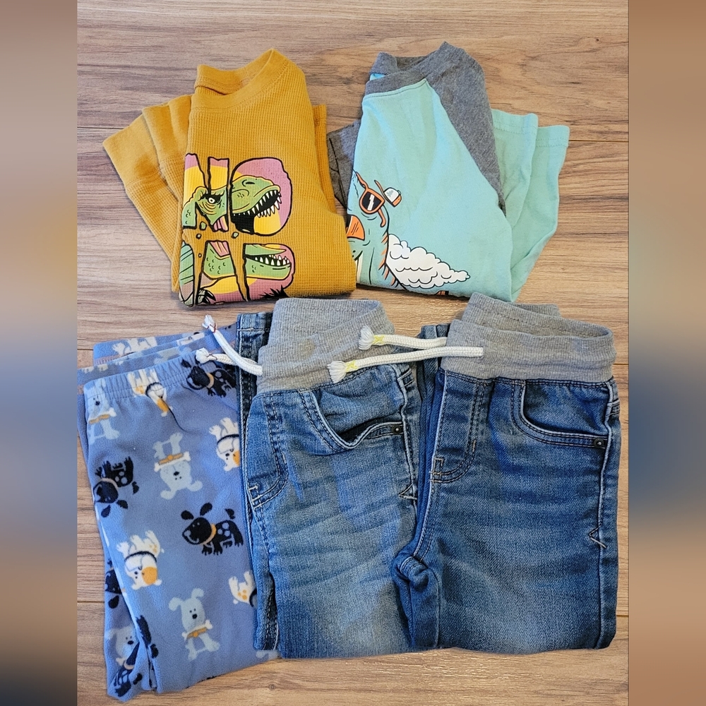 Boys 2T Assorted Bundle, Long Sleeve, Jeans, Pajama Bottoms